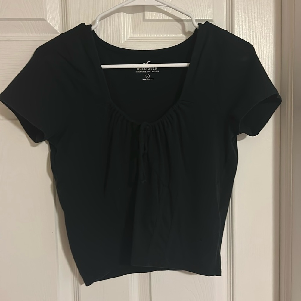 Black cropped top from Hollister.